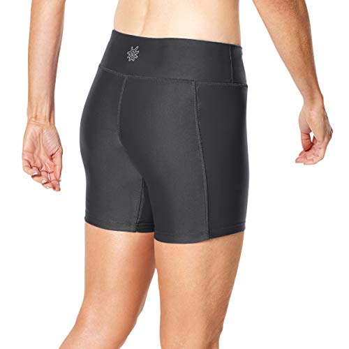 UV SKINZ UPF 50+ Women's Active Swim Shorts - Charcoal - M