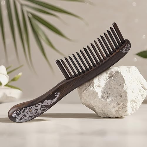 Peine TAN MUJIANG Blooming con diseño floral Rafflesia miniatura 5
