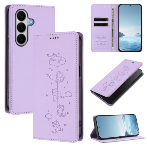 �X�}�z�P�[�X �Ή��@�� for Samsung Galaxy S26 Plus �X�}�z�P�[�X�y�J�[�h�z���_�[�E�E�H���b�g�E�}�O�l�b�g�o�b�N���E�t���b�v�E�X�^���h�@�\�t���zPurple