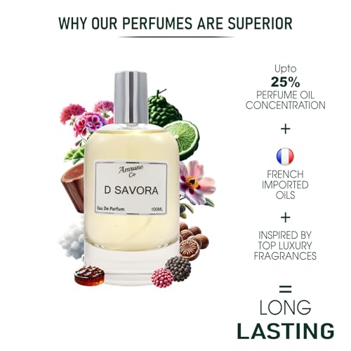 Image of D Savora | Luxury Men Eau De Parfum | Fresh Spicy Amber Woody | Perfume Spray for Man | Strong & Long Lasting Fragrance | Luxury Gift for Him | 100 ml