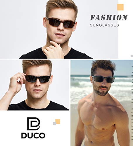 Image of DUCO Polarized Sunglasses for Men 100% UV400 Protection Metal Frame Driving Men's Sun Glasses