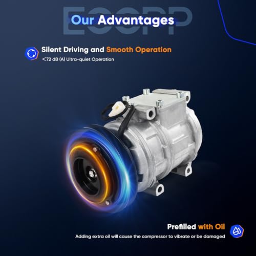 Image of ECCPP AC Compressor 1993-1997 for Toyota Land Cruiser 4.5L | 1996-1997 for Lexus LX450 4.5L Fast Cooling AC Compressor with Clutch