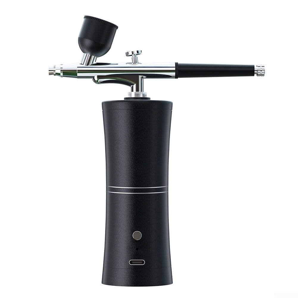 Innovador sistema de aerógrafo inalámbrico ideal para pintura de automóviles, arte de uñas y manualidades (negro A)