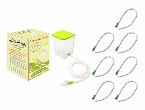 Image of SSK PVC Enema Kit 1500 ML for Home use with Instruction | Enema home kit for Adults Reusable & washable (Enema Set 1 & Individually Tube 6)