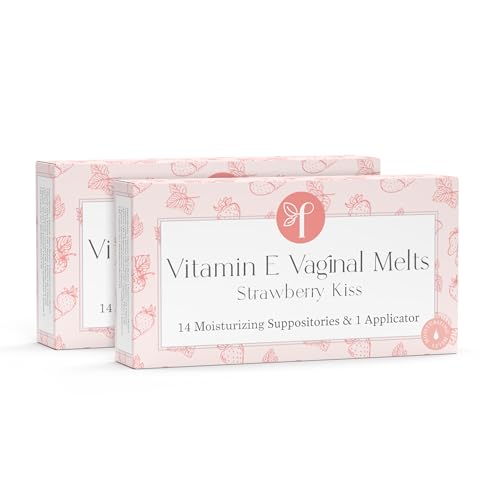 Image of Femallay Organic Vaginal Melts - Strawberry 2 Pack - Moisturizes and Refreshes - 14 Count + Applicator