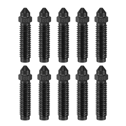 Buses 0.2mm impression 3D carbone - Pack de 10 buses d'extrudeuse en acier trempe