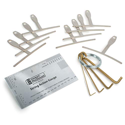 StewMac Action Adjustment Kit for Electric Guitar, Inches, for Setting String Height, Bridge Saddle Height, Pickup Height, and more