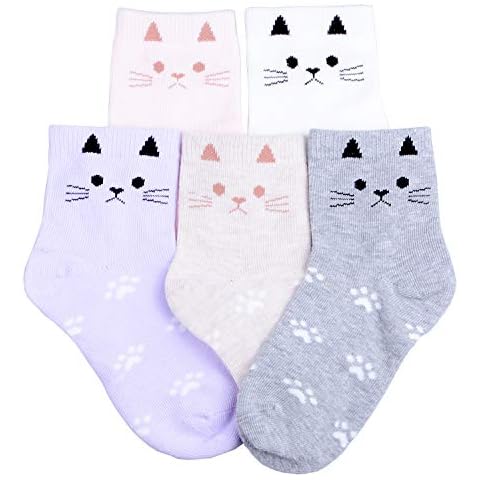 T.H.L.S Big Girls Cotton Socks Cat Animal Cute for Kids Toldder 10-14 Years Cover