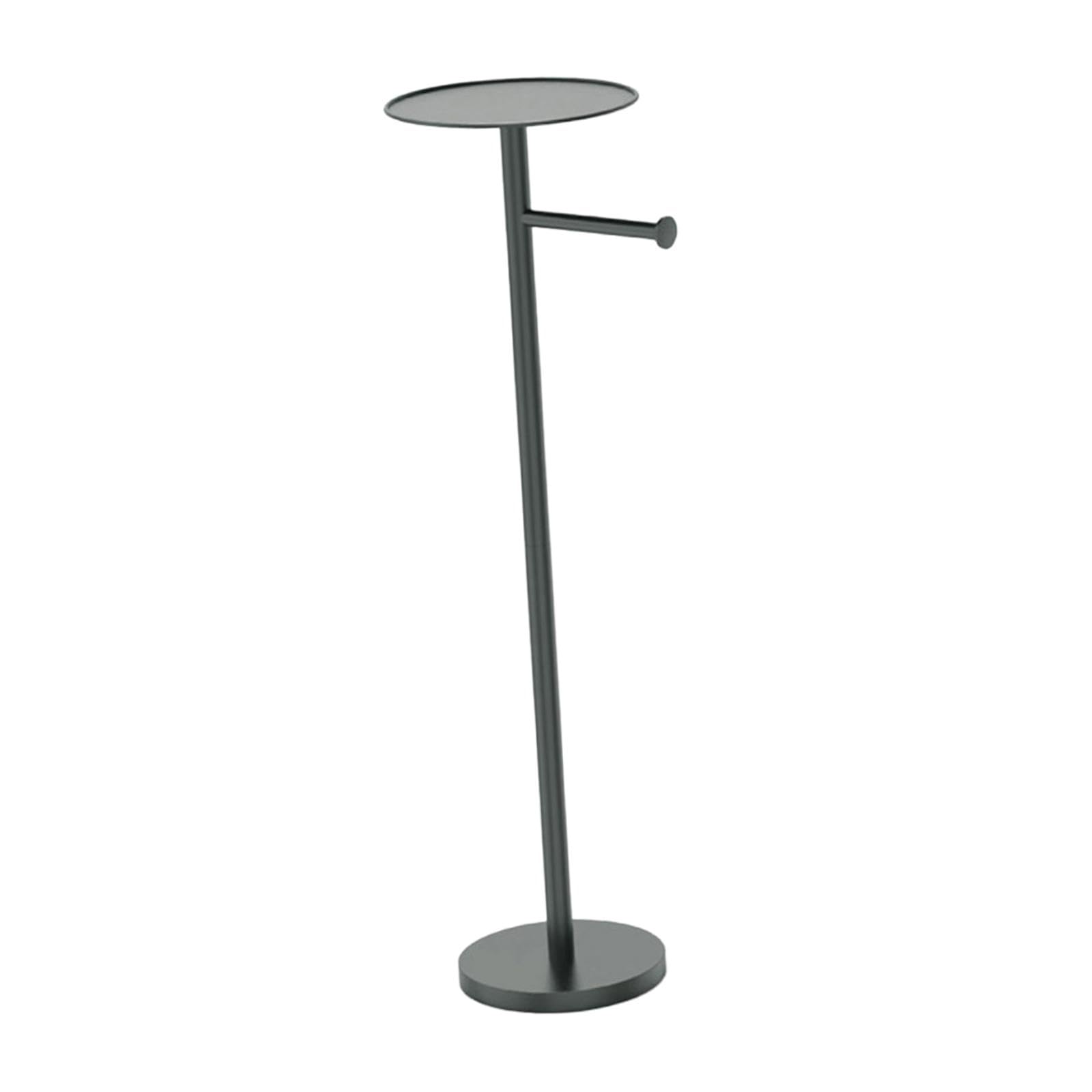 Dispensador de Papel Higiénico de 25,79'' con Estante, de Pie para Baño, Cocina, Aseo, Negro