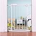 ALLAIBB Walk Through Baby Gate  Auto Close Tension White Metal  Child Pet Safety Gates with Pressure Mount for Stairs,Doorways and Baniste 33.9-38.6 in