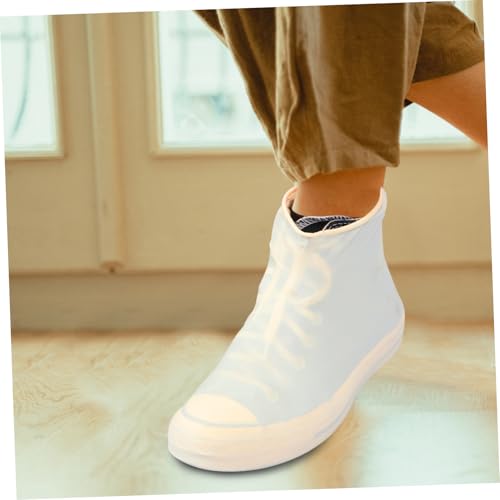 3 pares de cubrezapatos de lluvia de látex para ciclismo, unisex, cubiertas para zapatos deportivos reutilizables para exteriores miniatura 5