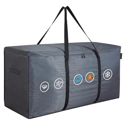 storagebag Patio Cushion Storage Bag Outdoor Cushion Storage Bag Waterproof Extra Large Furniture Storage Bag with Handle and Zipper 48in L x 16in W x 22in H