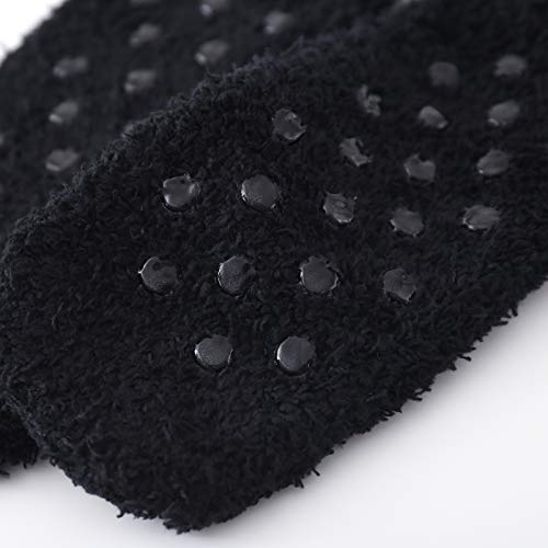 Image of SKOLA Cozy Winter Fuzzy Women Socks Grip Slippers Fluffy House Non Skid Microfiber Socks