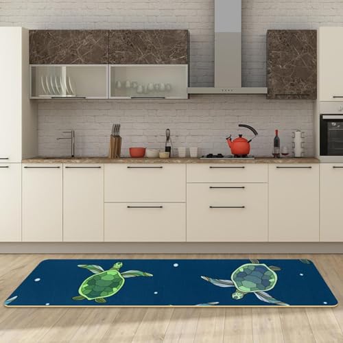Tapete de cocina de 2 piezas lavable y absorbente para pasillo y lavado 3