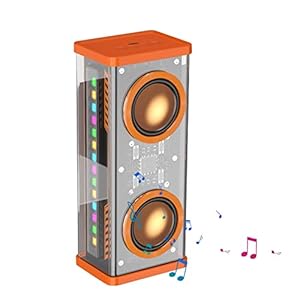 Draadloze Surround-luidspreker – Transparante 3D Surround Speaker met LED-verlichting | Camping Accessoires Stereo Audio voor Parken Tuinen Gazons Speeltuinen Cyhamse