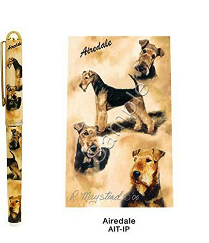Bolígrafo con diseño de perro Airedale Terrier - pack 50 miniatura 2