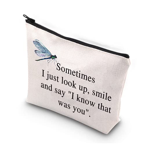 Dragonfly Memorial Gifts Dragonfly Lover Gifts Sometimes I Just Look Up Smile And Say I Know That Was You Dragonfly Makeup Organizer Bag Spiritual Faith Dragonflies Gifts, That was you dragonfly,