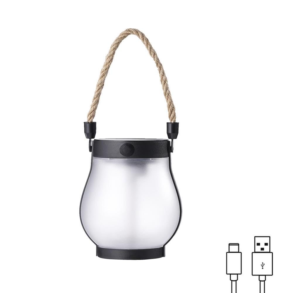 Dancing Flame Solar Lantern Outdoor Lights,Flickering Flame Vintage G-Arden L-ights,Waterproof Garden Lights with 2 Modes USB&Solars Charging,LED Hanging Solar Garden Lanterns,for Yard