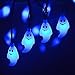 LEVIITEC Solar Halloween Decorations String Lights, 30 LED Waterproof Cute Ghost LED Holiday Lights for Outdoor Decor, 8 Modes Steady/ Flickering Lights [Light Sensor] 19.7ft Blue