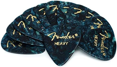 Fender 351 Shape Premium kostki (12 sztuk) do gitary elektrycznej, gitary akustycznej, mandoliny i basowej Medium Red Moto
