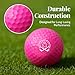 Ghost Pink Funny Golf Balls for Women – Shocked Emoji Face, High-Visibility Pink, Sleeve of 3 Novelty Practice Balls, Cute Golf Gift for Her, Ladies & Girls