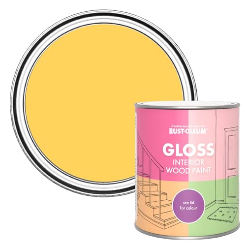 Rust-Oleum Yellow Interior Wood Paint in Gloss Finish - Lemon Jelly 750ml