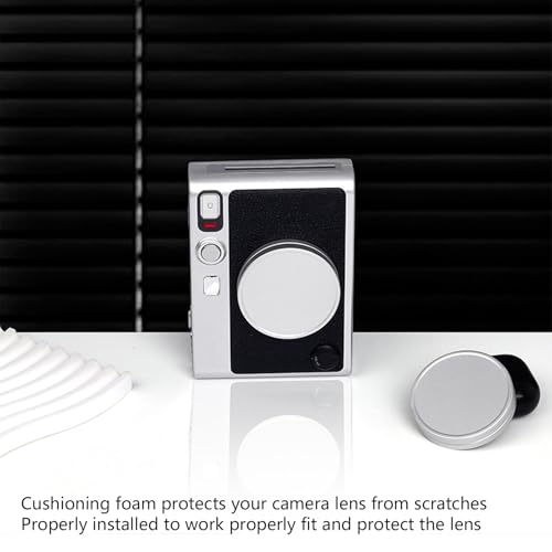 Cubierta protectora para lente de aluminio para cámara Instax Mini EVO, color plateado miniatura 4