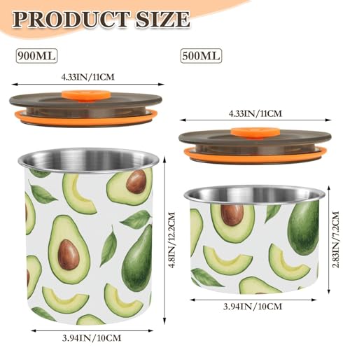 Envase hermético de acero para café DOMIKING 900 ml miniatura 2