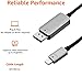 Amazon Basics DisplayPort to USB-C Cable, 4Kx2K@60Hz, Aluminum Housing, 6 Feet, Black