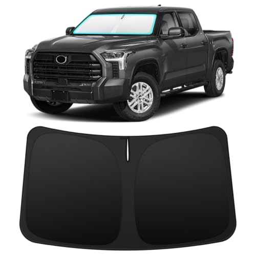 Image of INSAUTO Custom Fit Windshield Sun Shade for Toyota Tundra 2022-2026 | Foldable Front Window Sunshade Car Accessories, UV & Heat Reflector, Keeps Interior Cool, Includes Storage Bag
