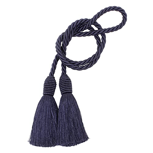 Image of 4 Pack Curtain Tiebacks Handmade Decorative Curtain Holdbacks Rope with Tassel - Blue