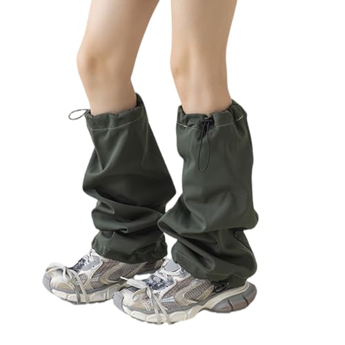 Guêtres mollet amples japonaises esthétique punk cargo avec cordon de serrage