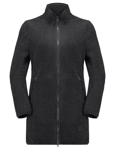 Jack Wolfskin Damen High Curl Coat W Fleece Jacke, Schwarz, M EU