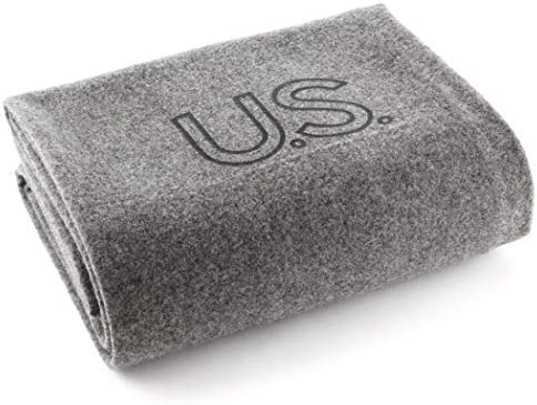 1 Piece Grey U.S Navy Oversize Blanket (66"Wx84"L), Beautiful Military Army Soldier Theme Design Sofa Throw, Classic Style Bedding, Features Super Soft & Warmth, Eco-Friendly, Natural Color, Pure Wool