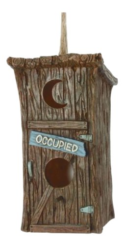 Spoontiques Birdhouse Garden Decor Decorative Bird House for Yard and Garden Decoration Hanging Novelty Birdhouse for Outdoor Patio Outhouse Birdhouse