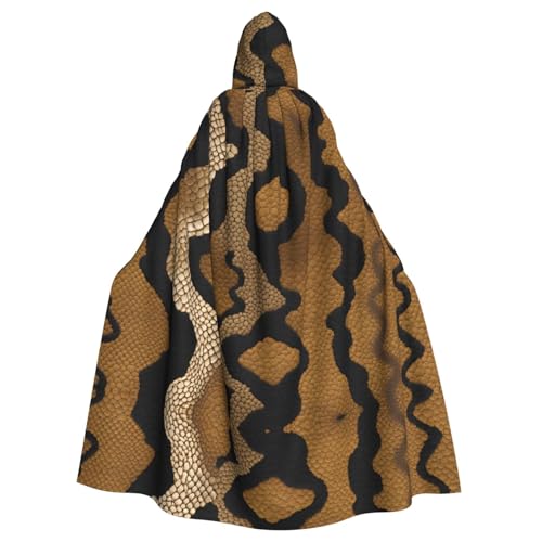 Cape à capuche motif serpent longue déguisement adulte homme femme