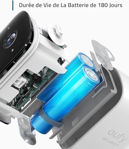 eufy Security eufyCam 2C, Outdoor Surveillance Camera, 180 Day Battery, HD 1080p, IP67 Weatherproof, Night Vision, Compatible with HomeKit and Solar Panel, Free Use