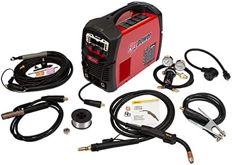 FIREPOWER 1444-3200 MST-200 3-in1 MIG, Stick, TIG Welding System, 200A, 120-230V, 3/8" Max, Tweco Fusion MIG Gun, TIG Torch, Victor GF250 Regulator, Clamp, Power Adapter, Wire Spool, Electrode Holder