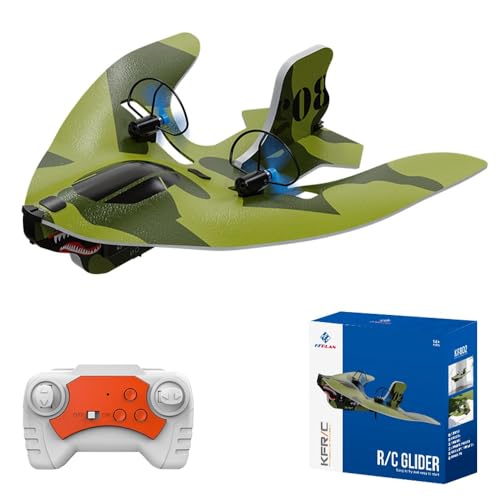 TeeGGi Mini RC Plane for Beginners, Kids and Adults, 2.4GHz 2CH Remote Control Airplane with Led...