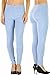 ToBeInStyle Women’s Easy Pull-On Denim Skinny Fit Comfort Stretch Leggings Jeggings - Classic Dusty Blue- OS