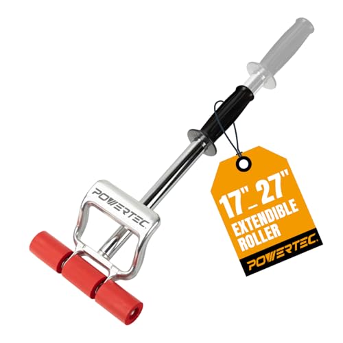 POWERTEC Extendable Floor and Wall Roller for Vinyl Flooring, Tile & Linoleum Roller with Extendable...
