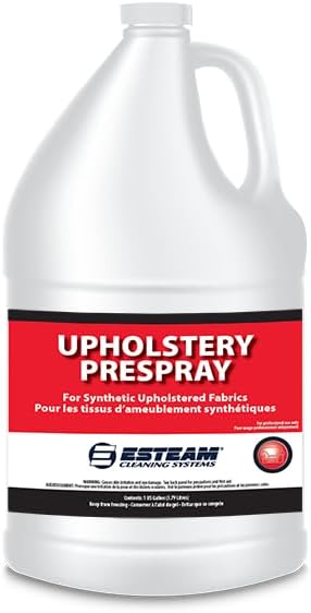 ESTEAM Upholstery Pre-Spray, Designed to Remove Difficult Soils and Oils in Synthetic Upholstered Fabrics, Upholstery Pre-Conditioner, 1 Gallon