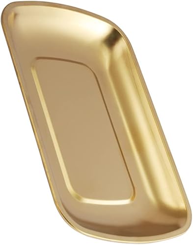 1 unid 304 de acero inoxidable para hornear, plato de refrigerio, recipiente de alimentos, plato de aperitivos, plato de postre, bandeja de té de la