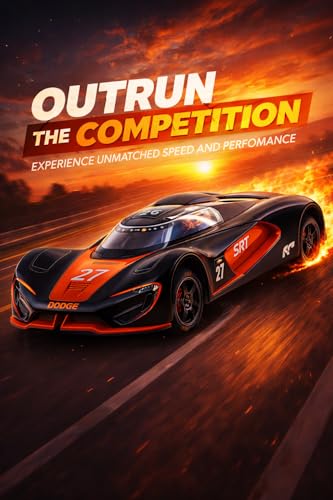 Image of DREAMY DEN Dodge SRT Diecast Toy Car for Kids Age 3-8 | Pull Back Racing with Doors (Pack of 1 - Random Color from 3 Options) | 1:32 Scale