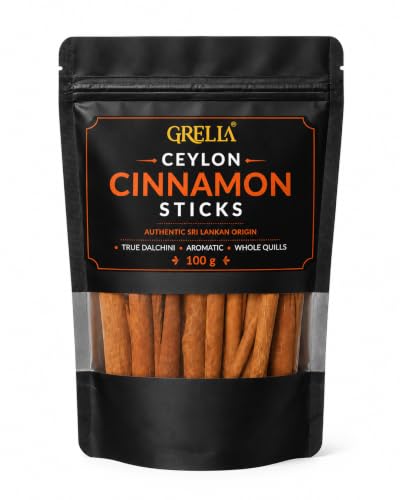 Image of 100 g True Ceylon Cinnamon Sticks | Authentic Sri Lankan Quills, Cinnamomum verum | Soft Bark, Delicate Aroma, Low Coumarin | Whole Dalchini for Tea, Coffee, Masala Chai, Baking, Desserts, Curries, Biryani and Spice Blends