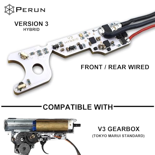Image of Perun Mosfet Upgrade for AEG Airsoft Rifle V2 Tokyo Marui Gearbox V3, G&G ETU Gearbox, Krytac Kriss Vector, VFC G28 /HK417 Gearboxes, and HPA Systems - Programmable Fire Modes, Precocking, DMR Mode