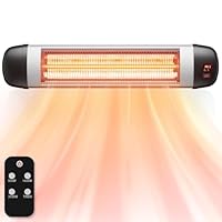 Mursche Heizstrahler Terrasse Infrarotheizung - 2500W Infrarot Strahler Outdoor mit Fernbedienung Elektrisch Wärmestrahler Wandmontage 3 Heizstufen Terrassenstrahler Aussen für Bad Balkon Garten