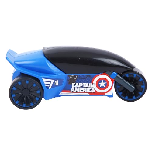 Image of SKOODLE Marvel Pull-Back Rider Bike for Kids (3+) | Captain America Edition | Marvel-Inspired Toy Bikes | Sturdy Construction with Pull-Back Action | Blue | Boosts Motor Skills & Imaginative Play