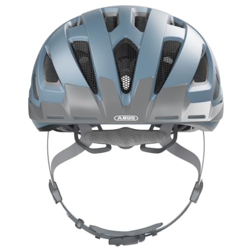 ABUS Stadthelm Urban-I 3.0 - Fahrradhelm mit Rücklicht, Schirm und Magnetverschluss - für Damen und Herren - Hellblau, Größe M – Ansicht 2
