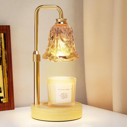 La Mejor Lista de Lámparas decoradas los preferidos por los clientes. 47 Lampara para velas aromaticas, ZRJJTQ lampara calentadora de velas con temporizador y regulador, 4 Niveles de Brillo Ajustables Regalo para mujeres